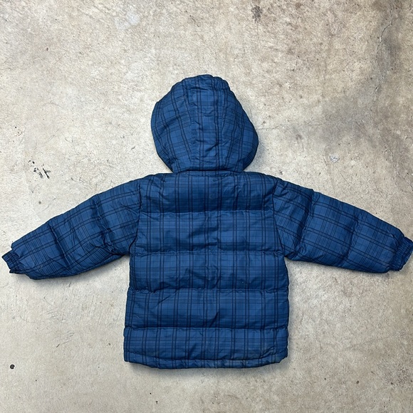 London Fog Blue Plaid Kids Puffer Jacket Removable Hood Size 5 NEW NWT - Picture 6 of 6